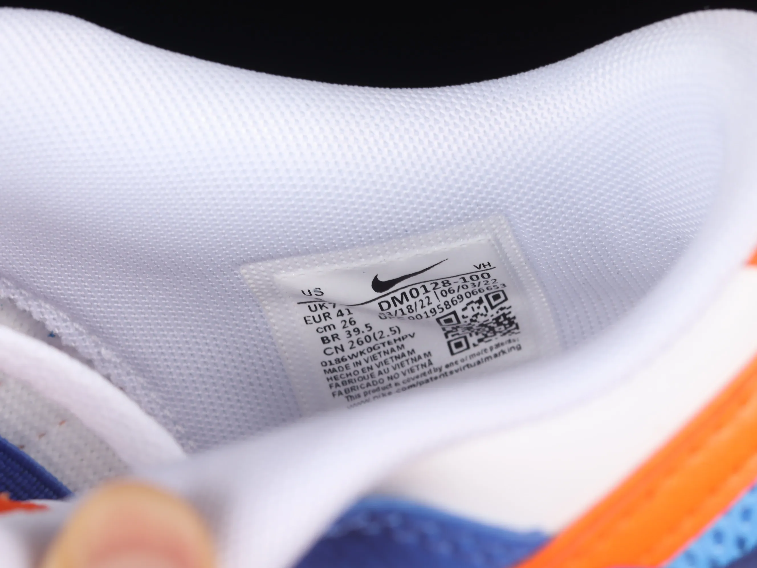 All categories Nk SB Dunk Series Nk SB Dunk Low low-top skate shoes #ZG version Nk Dunk Scrap blue white orange Knicks stitched low-top skate shoes DM0128-100